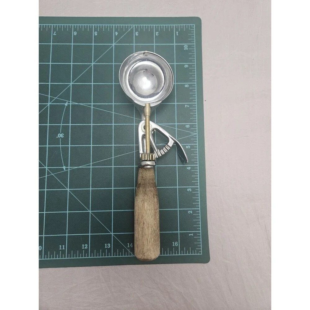 Vintage Wood Handle Ice Cream Scoop USA Made